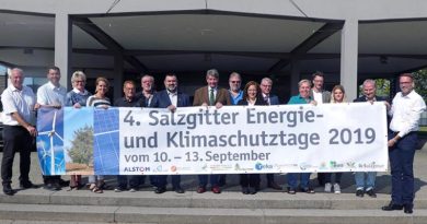 Gruppenfoto zum Pressetermin der Stadt Salzgitter mit Projektpartner*innen der "Energie- und Klimaschutztage 2019"