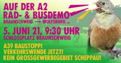 05. Juni 2021 – Fahrraddemo auf der A2/A39