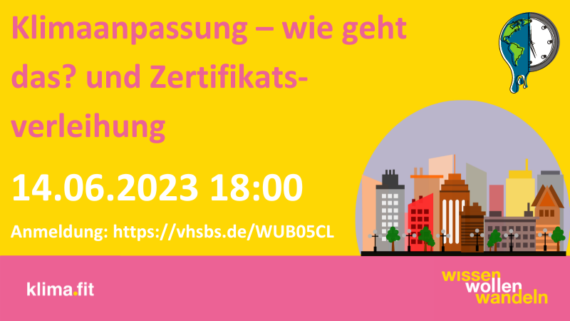 klima.fit Workshop: Klimaanpassung – wie geht das? und Zertifikatsverleihung